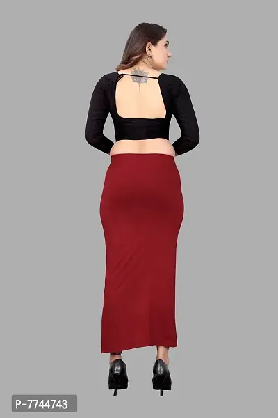 VJ Fashion Saree Shapewear, Petticoat, Skirts for Women, Cotton Blended Shape Wear for Saree_Freesize Maroon-thumb5