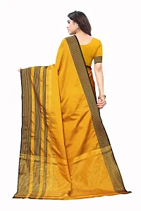 VJ Fashion Women's Cotton Silk Saree With Blouse Piece (VJS1815-(1)_Mustard Yellow)-thumb2