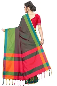 VJ FASHION Women's Solid Cotton Silk Saree With Blouse Piece-thumb3