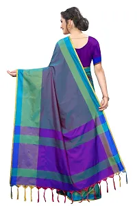 VJ FASHION Women's Solid Cotton Silk Saree With Blouse Piece_freesize_Turquoise-thumb2