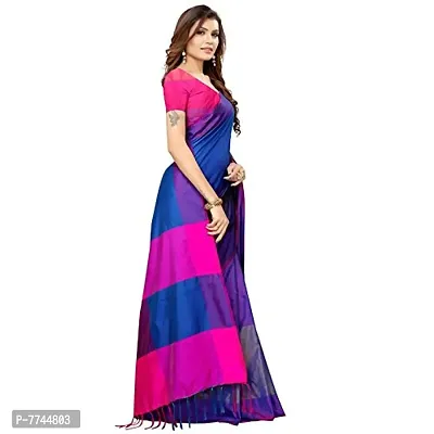 VJ Fashion Women's Cotton Silk Saree With Blouse Piece (VJS1297_Blue)-thumb5