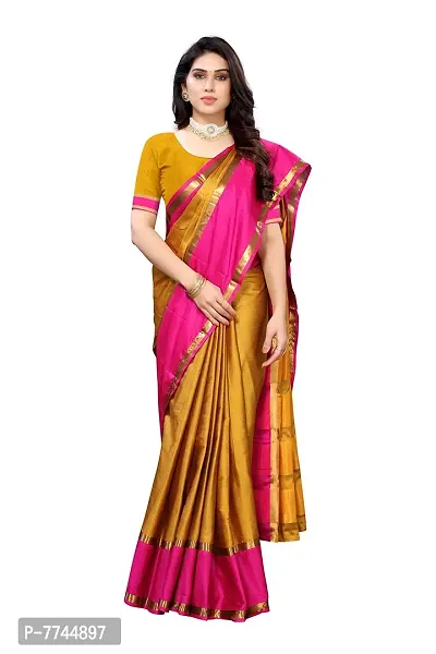 VJ FASHION Woven Cotton Silk Saree With Blouse Piece_Freesize-thumb4