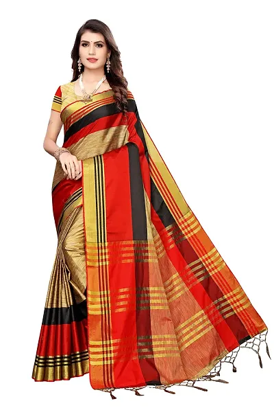 Fancy Art Silk Saree with Blouse Piece for Women