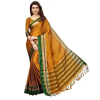 VJ Fashion Women Cotton Silk Saree With Blouse Piece (COMBO-32_Rama  Musterd)-thumb1