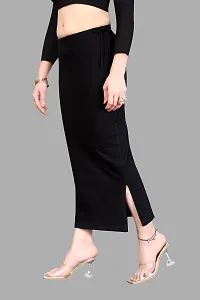 VJ Fashion Saree Shapewear, Petticoat, Skirts for Women, Cotton Blended Shape Wear for Saree_Freesize Black-thumb3