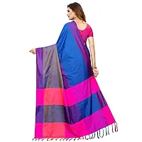 VJ Fashion Women's Cotton Silk Saree With Blouse Piece (VJS1297_Blue)-thumb1