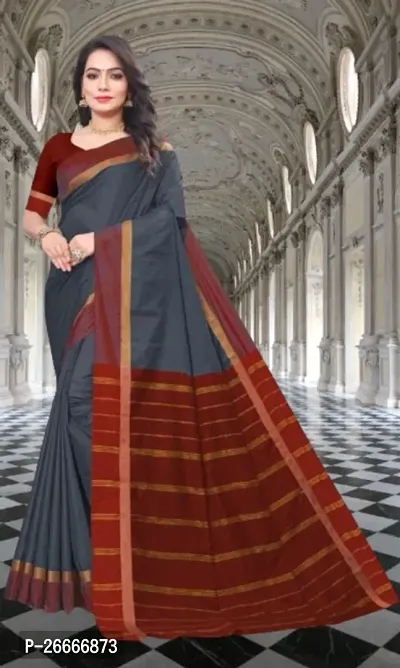 Classic Cotton Silk Saree with Blouse piece for women