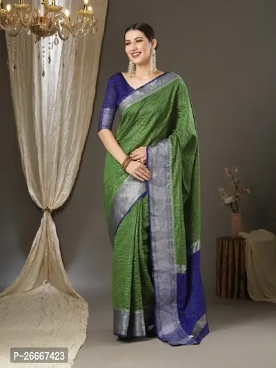 Beautiful Cotton Silk Saree with Blouse piece