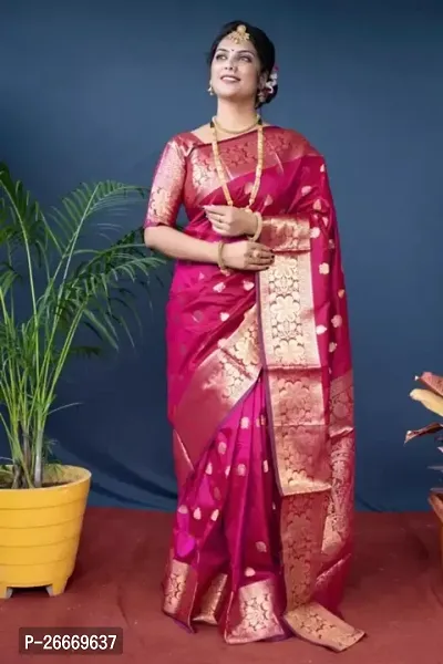 Classic Art Silk Saree with Blouse piece For Women