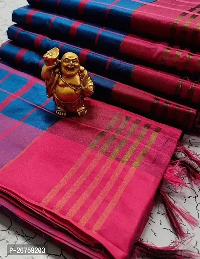 Classic Cotton Saree with Blouse piece-thumb0