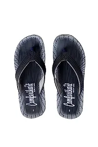 Comfertkart Men's flip Flop Chappal | Rexin Chappals for Men with Rubbber Sole, Lightweight  Stylish Casual Slip-on, Floater-thumb3