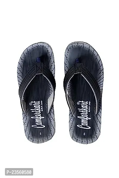 Comfertkart Men's flip Flop Chappal | Rexin Chappals for Men with Rubbber Sole, Lightweight  Stylish Casual Slip-on, Floater-thumb4