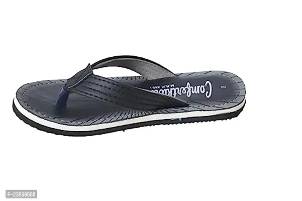 Comfertkart Men's flip Flop Chappal | Rexin Chappals for Men with Rubbber Sole, Lightweight  Stylish Casual Slip-on, Floater-thumb3