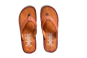 Comfertkart Men's flip Flop Chappal | Rexin Chappals for Men with Rubbber Sole, Lightweight  Stylish Casual Slip-on, Floater-thumb1