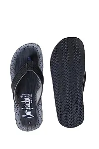 Comfertkart Men's flip Flop Chappal | Rexin Chappals for Men with Rubbber Sole, Lightweight  Stylish Casual Slip-on, Floater-thumb1