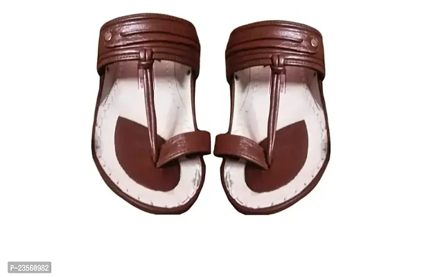 Men's Kohlapuri Slipper | Chappal | Sandal (Brown, numeric_10)-thumb0