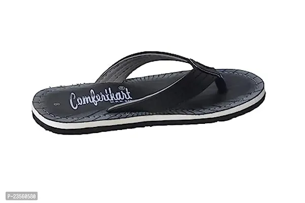 Comfertkart Men's flip Flop Chappal | Rexin Chappals for Men with Rubbber Sole, Lightweight  Stylish Casual Slip-on, Floater-thumb0
