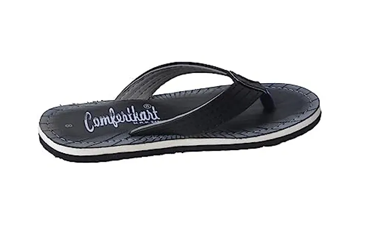 Comfertkart Men's flip Flop Chappal | Rexin Chappals for Men with Rubbber Sole, Lightweight Stylish Casual Slip-on, Floater