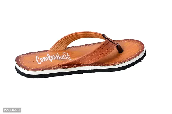 Comfertkart Men's flip Flop Chappal | Rexin Chappals for Men with Rubbber Sole, Lightweight  Stylish Casual Slip-on, Floater