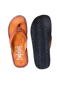 Comfertkart Men's flip Flop Chappal | Rexin Chappals for Men with Rubbber Sole, Lightweight  Stylish Casual Slip-on, Floater-thumb3