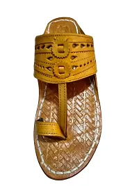 Men's Kohlapuri Slipper | Chappal | Sandal (Yellow, numeric_9)-thumb1