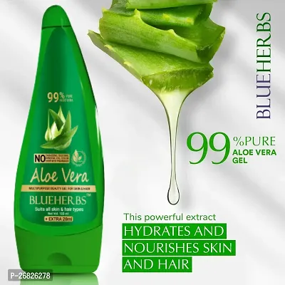BLUEHERBS Pure Aloe Vera Gel for Face, Skin  Hair - 120ml