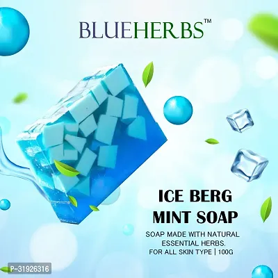 BLUEHERBS ICEBERG MINT SOAP PACK OF 2-thumb0