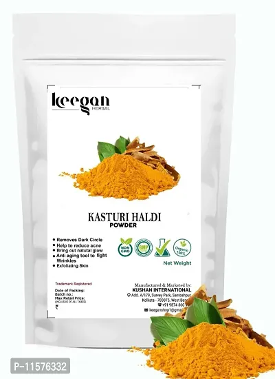 Keegan Herbal Natural  pure Kasturi Haldi Powder 200gram Pouch For Face  Skin Care