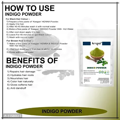 Keegan Herbal Natural  Pure Indigo Powder  Hibiscus Powder Combo For Hair Care | 100gmx2-thumb4