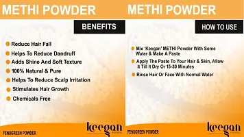 Keegan Herbal Natural  Pure Indigo Powder  Methi Seed Powder Combo For Hair Care | 100gmx2-thumb1