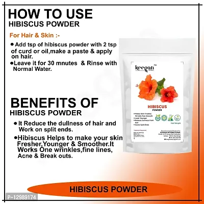 Keegan Herbal Natural Amla Powder Hibiscus Powder Methi Powder  Bhringraj Powder For Hair Care (100gmx4)-thumb4