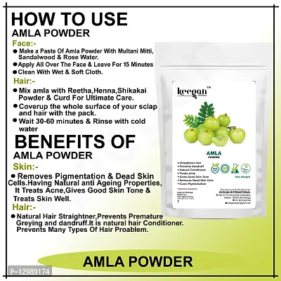 Keegan Herbal Natural Amla Powder Hibiscus Powder Methi Powder  Bhringraj Powder For Hair Care (100gmx4)-thumb5