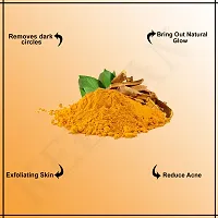 Keegan 100% Natural  Pure Sandalwood Powder  Kasturi Haldi Powder Combo(Each 75gram) Total 150gm-thumb1