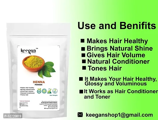 Keegan Herbal Natural  Pure Henna Powder For Hair Care 500gm Pouch-thumb2