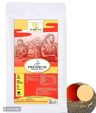 Keegan Tea Premium Assam CTC Tea Powder 1kg Pouch | Extra Strong Blend-thumb0