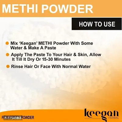 Keegan Herbal Natural  Pure Methi Powder  Hibiscus Powder Combo For Hair Care,Split Ends Care,Hair Growth | 100gmx2-thumb2