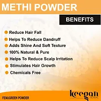 Keegan Herbal Natural  Pure Methi Powder  Hibiscus Powder Combo For Hair Care,Split Ends Care,Hair Growth | 100gmx2-thumb2