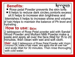 Keegan 100% Natural  Pure Kasturi Haldi Powder  Red Rose Petal Powder Combo(Each 75gm) Total 150gm-thumb4