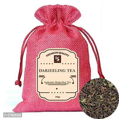 Keegan Tea Premium Darjeeling Black Long Leaf Tea 100gram Potli Bag | Second Flush Darjeeling Tea-thumb0