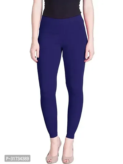 Fabulous Blue Cotton Solid Leggings For Women-thumb0