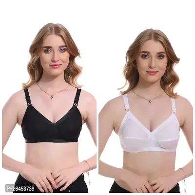 Stylish Cotton Solid Bras For Women-Pack Of 2-thumb0