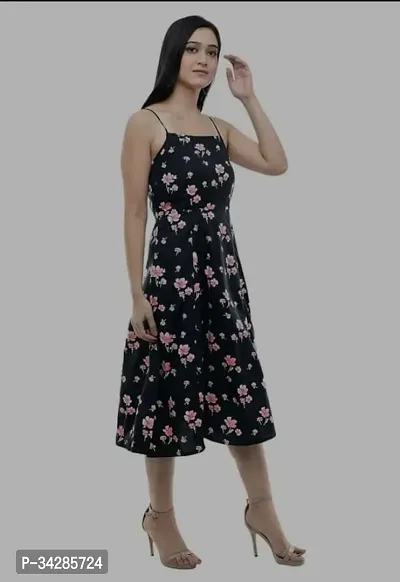 Women Latest Trending Poly Crepe Dress-thumb0