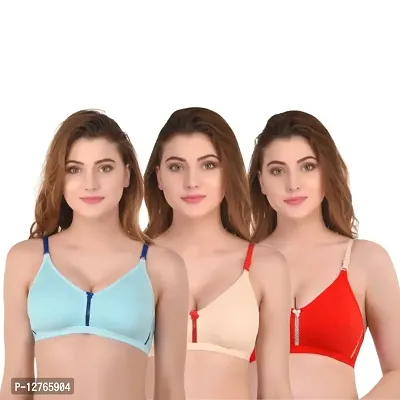 Seamless Womens Mold Cup Non Padded Bra Pack Of 3