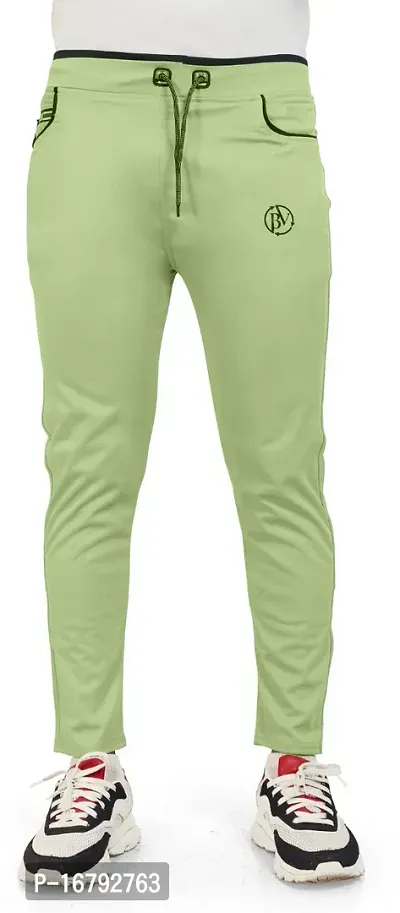 Stylish Pista Lycra Spandex Solid Regular Track Pants For Men
