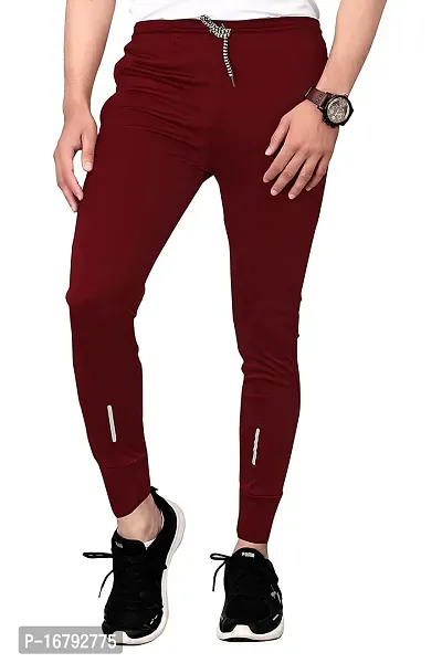 Stylish Red Polycotton Joggers For Men