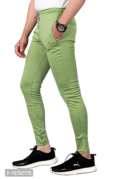 Stylish Green Polycotton Joggers For Men-thumb3