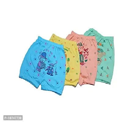 Cotton Bloomers for Baby Girls and Baby Boys Multicolor, Pack of 4, Size - S (Age 9-12 Months)-thumb0