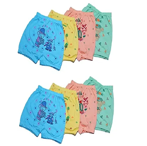 Bloomers for Baby Girls and Baby Boys Multicolor, Pack of 8, Size - S (Age 9-12 Months)