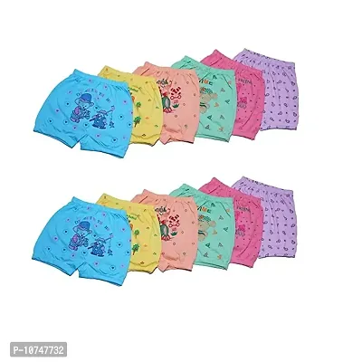 Cotton Bloomers for Baby Girls and Baby Boys Multicolor, Pack of 12, Size - S (Age 9-12 Months)