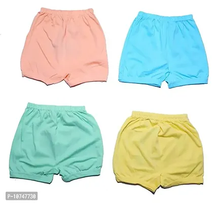 Cotton Bloomers for Baby Girls and Baby Boys Multicolor, Pack of 4, Size - S (Age 9-12 Months)-thumb2